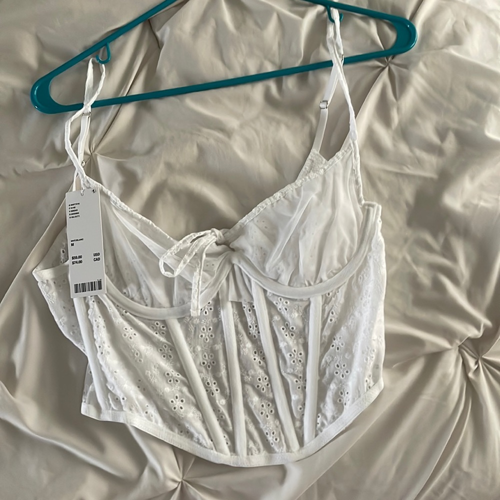 Urban Outfitters White Corset Top